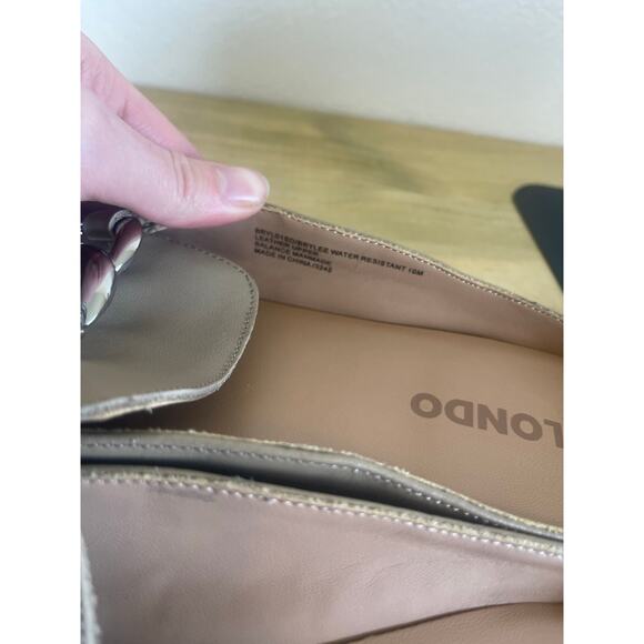 NWOT BLONDO Brylee Slip On Water Resistant Leather Loafers Mules Tan Womens 10 - Picture 4 of 5